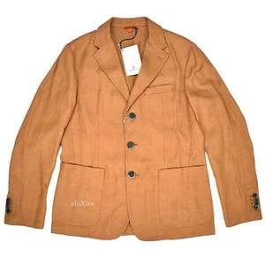 NUEVO CON ETIQUETAS $820 Abrigo Deportivo Barena Bronceado Viscosa Gabardina Sin Forro 52 EU 42R US AUTÉNTICO - Imagen 1 de 9