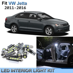 15x Xenon White Error Free LED Interior Light Kit For 2011-2016 Volkswagen Jetta - Picture 1 of 11
