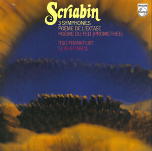 Boîte de 4 LP SCRIABIN 3 Symphonies Poème de l'Extase Promethee INBAL Philips 6769041
