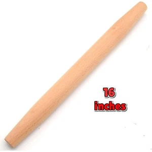 16 Inch French Rolling Pin Beech Wood for Baking, Pastry, Dough, Pizza, Bread - Picture 1 of 5