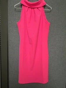 NWT Sail To Sable Sleeveless High Neck Hot Pink Shift Dress Size Small - Picture 1 of 9