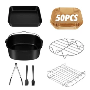 8tlg Zubehör Set für Heißluftfritteuse Fritteuse Airfryer Heißluftofen 5,2-8L - Bild 1 von 8