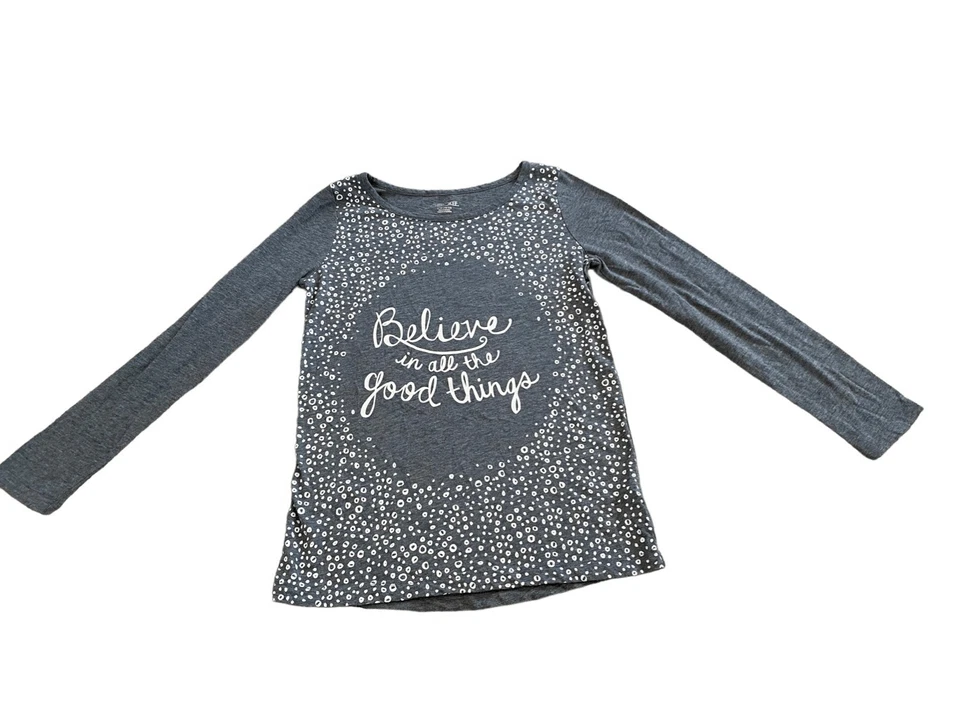 Camisa Cherokee Manga Larga Niñas Grande Believe In All Good Things Foto 1 de 4