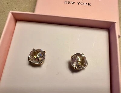 Aretes Kate Spade Bright Ideas dorados transparentes, nuevos/en caja Foto 1 de 4