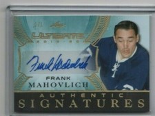 FRANK MAHOVLICH 2019-20 Leaf Ultimate Hockey Authentic Signatures ONE of ONE 1/1