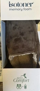 Isotoner Herren Memory Foam gepolsterte Kapuze hinten Öko Komfort Hausschuhe Medium M - Bild 1 von 1