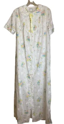 JCPenney мисс винтажный женщин цветочный коротким рукавом халат/пальто|размер: M - Изображение 1 из 4