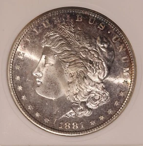 1881-S ANACS 66 prooflike, Purplish toning, very flashy luster, old soapbox - Picture 1 of 6