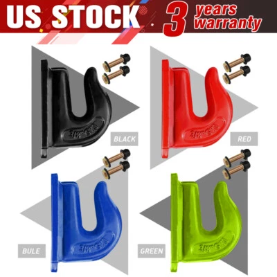 Paquete de 2 ganchos de agarre atornillados de 3/8" para cargador tractor cubo acero de alta resistencia Foto 1 de 4