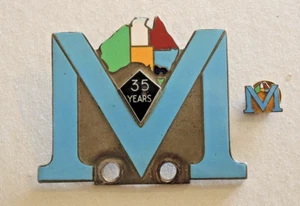 1960s VETERAN MOTORISTS OF AUSTRALIA 35 YEARS CAR BADGE VMA No1870+ LAPEL BADGE - Picture 1 of 3