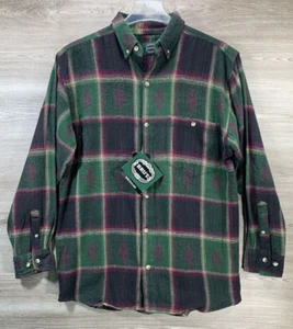 CAMISA DE FRANELA A CUADROS COLONIA PARA HOMBRE BRUT AFTERSHAVE VERDE MEDIANA RARA VINTAGE NUEVA CON ETIQUETAS - Imagen 1 de 12