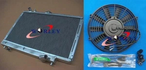 Alu Radiator+Fan For 1989-94 Mazda 323 BG GTX GTR Familia Protege FORD TX3 MT - Picture 1 of 6
