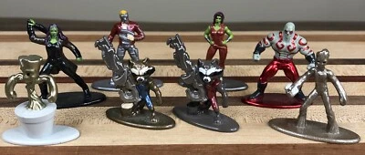 Lote de 8 MINI FIGURAS Marvel GUARDIANS OF THE GALAXY Coleção de Metal Fundido - Imagem 1 de 4