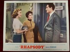 1954 Vintage Original Lobby Card "RHAPSODY" Elizabeth Taylor Gassman 11x14 ~FC4