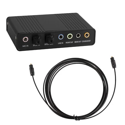External USB Sound Card 5.1 Channel Box Optical Input Toslink SPDIF Fiber Cable - Image 1 of 4