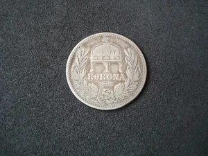 Hungría, 1 corona, 1892, plata - Imagen 1 de 2