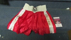 Bauli da boxe firmati Evander Holyfield Tyrone alcolici certificati JSA - Foto 1 di 6