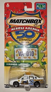 Matchbox 2001 Across America 50th Birthday Virginia Chevrolet Impala Police Car - Picture 1 of 1