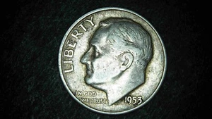1953 - Roosevelt Silver Dime, 10c #443 - Picture 1 of 6