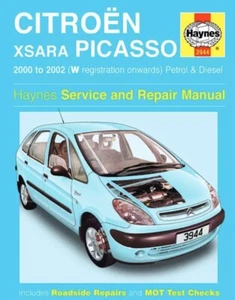 H3944 Citroen Xsara Picasso Petrol & Diesel 2000 to 2002 Haynes Repair Workshop - Imagen 1 de 5
