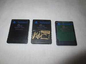 3 Sony Playstation 2 PS2 Official MagicGate 8mb Memory Card Genuine SCPH-10020 - Picture 1 of 17