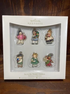 Neu 2007 Freude an der Welt Kinder Punze Andenken Miniatur Ornament 6er Set - Bild 1 von 4