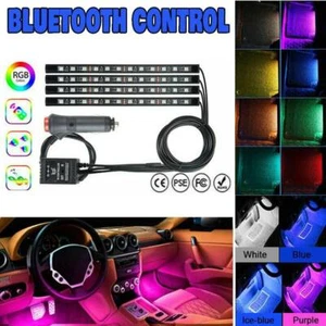 4 luci controllate da app Bluetooth RGB interno vano piedi flash strobo 12V - Foto 1 di 9