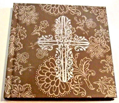 Gray & Silver Floral With Cross Mini Lined Hardcover Journal - NEW (#94) - Image 1 of 4