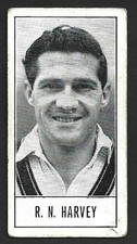 CRICKET TRADE CARD Barratt & Co 1956 Test Cricketeers Series A R N HARVEY