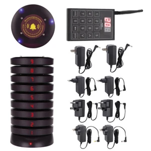 10/20/30 Restaurant Coaster Pagers Guest keypad Wireless Calling Queuing System - Photo 1/15