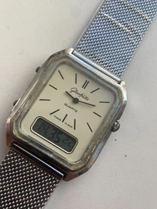 Vintage RARE BEAUTIFUL MEN WIRST WATCH Glashutte QUARTZ GDR DUOQUARTZ - Picture 1 of 16