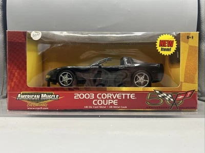Chevrolet Corvette 2003 1/18 Ertl American Muscle negro 36833; Foto 1 de 4