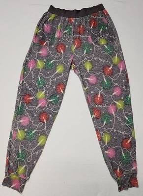 Victoria's Secret ROSA Mujer Luces Estampado Pull On Acogedor Dormir Jogger Navidad Foto 1 de 4