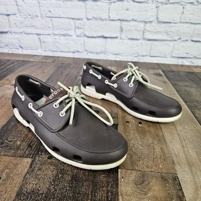 CROCS Men's Boat Shoes Brown Size US 9 - Image 1 of 4