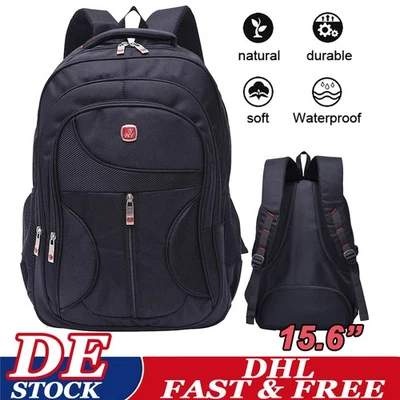 Laptop Rucksack Herren Wasserdicht Freizeit Reise Sport Arbeit Schulrucksack - Bild 1 von 4