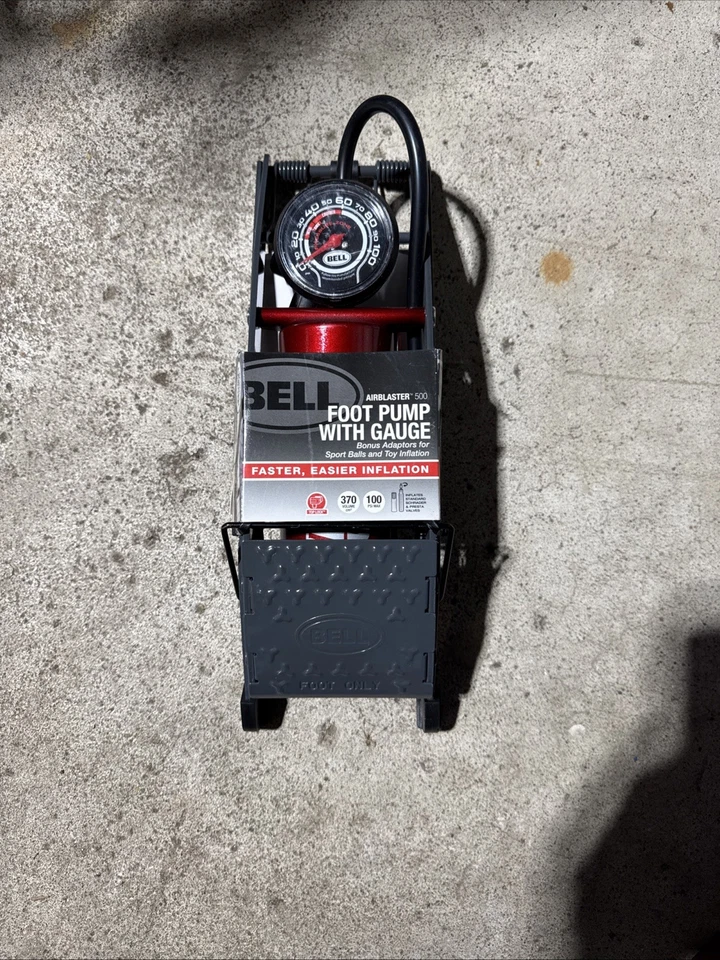 🔥Bell Air Pump Airblaster 500 Bomba de pie de alto volumen Bicicletas Neumáticos de bicicleta Foto 1 de 1