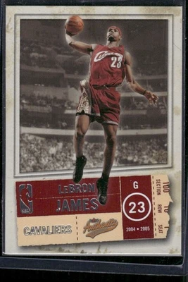 LEBRON JAMES 2004-05 Fleer Authentix #49 Cleveland Cavaliers - Image 1 of 2