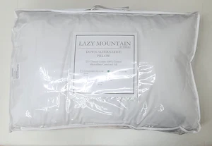 Sferra Lazy Mountain Down Alternative Queen Pillow 20x30 Medium White - Picture 1 of 7