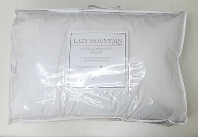 Sferra Lazy Mountain Down Alternative Queen Pillow 20x30 Medium White - Image 1 of 4