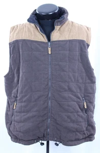J.G. Hook L Reversible Winter Vest Black Brown 98745 Quilted Smooth Men's Zip Up - Picture 1 of 24