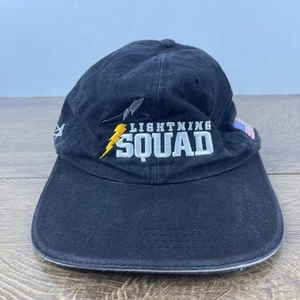 Lightning Squad Hat Lockhead Martin Black Hat Adjustable Black Adult Size Hat - Picture 1 of 16