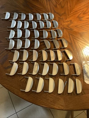 set of 55 MCM Vintage drawer knobs, pulls, Handles, 3 1/2” Center - Image 1 of 4