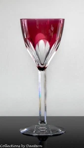 Copa de vino Val St. Lambert cristal rojo Roemer, Gevaert TCPL transparente, 7,5" - Imagen 1 de 4