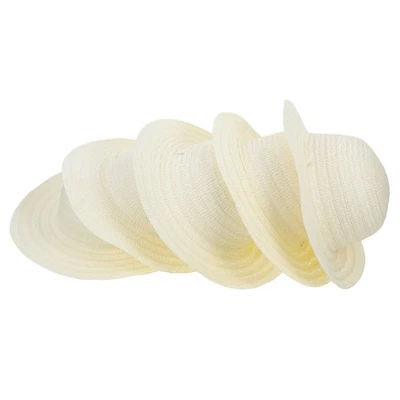  5 mini cappelli di paglia per bambole, cappelli di paglia intrecciati per - Immagine 1 di 4