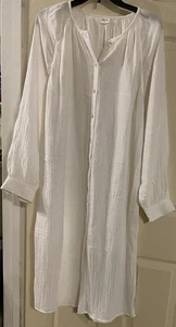 Aritzia Wilfred Free Sail Midikleid Knopfleiste Shirt Gaze weiß XS neu mit Etikett Boho - Bild 1 von 15