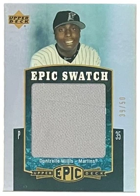 2006 Upper Deck Epic Swatch #ES-DW Dontrelle Willis Florida Marlins /50 - Изображение 1 из 2