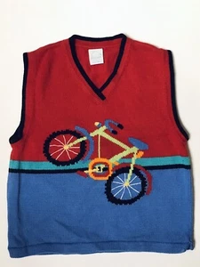 Boys Chez Ami Sweater Vest Tight Knit Cute Pullover V-Neck Sleeveless Sz 5 6 EUC - Picture 1 of 7