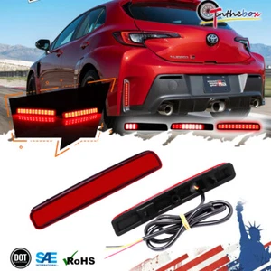 Red Lens 48-SMD Full LED Rear Bumper Reflector Light For 2023+ Toyota GR Corolla - Picture 1 of 13