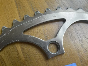 Vintage Suntour Road Chainring 53T BL 130 BCD 3/32 Bronze/Black - Picture 1 of 4