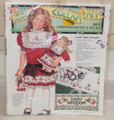 Vtg Daisy Kingdom Honey Bunny Child's Collar Kit with Christmas Bunny Ducks 1988 - Image 1 of 4